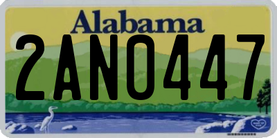 AL license plate 2AN0447