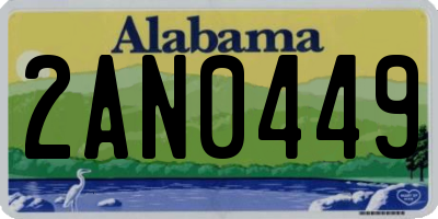 AL license plate 2AN0449