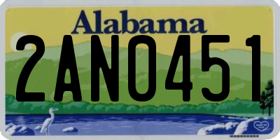 AL license plate 2AN0451