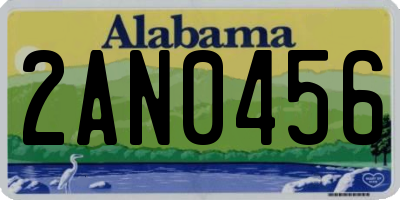 AL license plate 2AN0456
