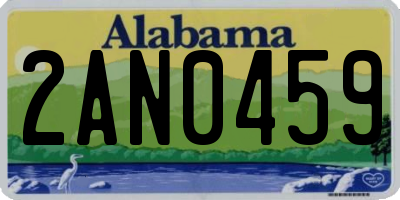 AL license plate 2AN0459