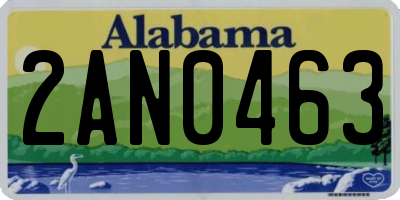 AL license plate 2AN0463