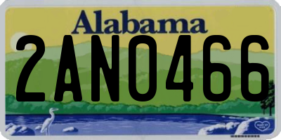 AL license plate 2AN0466