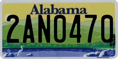 AL license plate 2AN0470