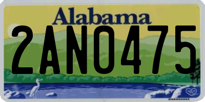 AL license plate 2AN0475