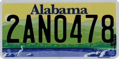 AL license plate 2AN0478