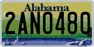 AL license plate 2AN0480