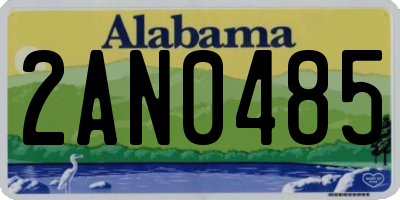AL license plate 2AN0485