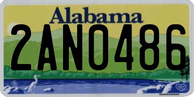 AL license plate 2AN0486