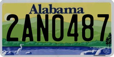 AL license plate 2AN0487