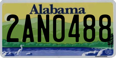 AL license plate 2AN0488