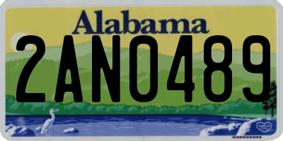 AL license plate 2AN0489