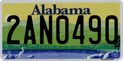 AL license plate 2AN0490