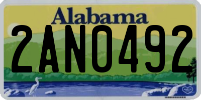 AL license plate 2AN0492