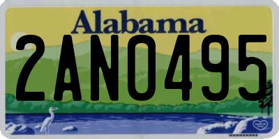 AL license plate 2AN0495
