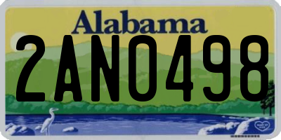 AL license plate 2AN0498