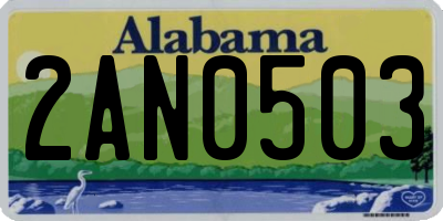 AL license plate 2AN0503