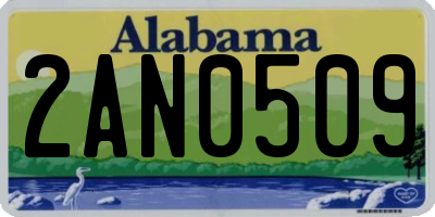 AL license plate 2AN0509