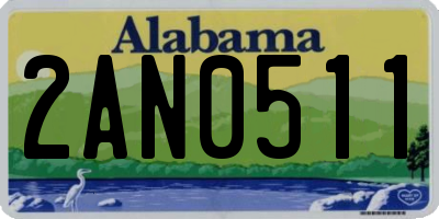 AL license plate 2AN0511