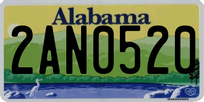AL license plate 2AN0520