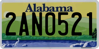 AL license plate 2AN0521