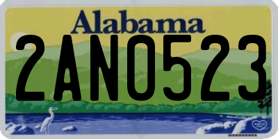 AL license plate 2AN0523