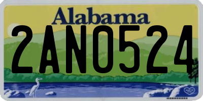 AL license plate 2AN0524