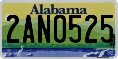 AL license plate 2AN0525
