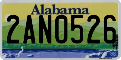 AL license plate 2AN0526