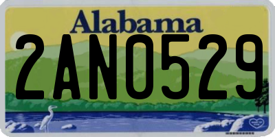 AL license plate 2AN0529