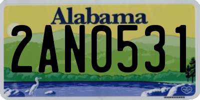 AL license plate 2AN0531