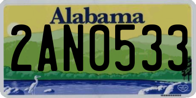 AL license plate 2AN0533