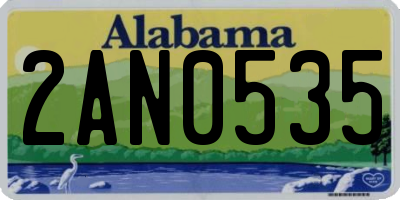 AL license plate 2AN0535