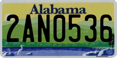 AL license plate 2AN0536
