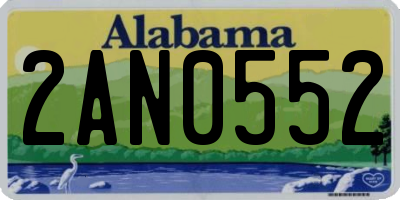 AL license plate 2AN0552