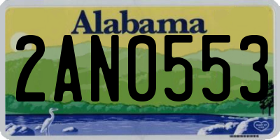 AL license plate 2AN0553