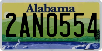 AL license plate 2AN0554
