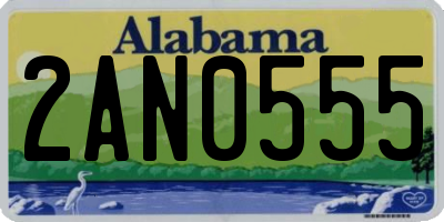 AL license plate 2AN0555