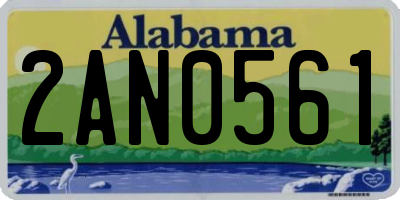 AL license plate 2AN0561