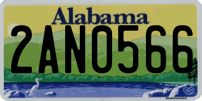 AL license plate 2AN0566