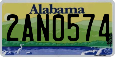 AL license plate 2AN0574