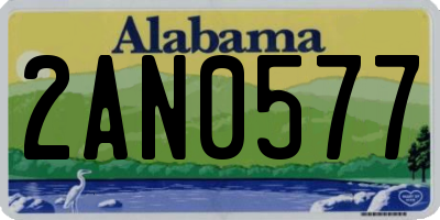 AL license plate 2AN0577