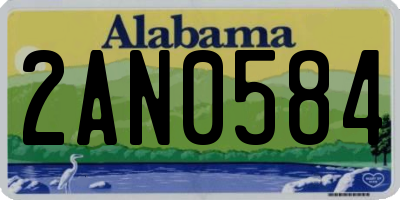 AL license plate 2AN0584