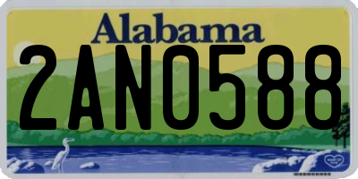 AL license plate 2AN0588
