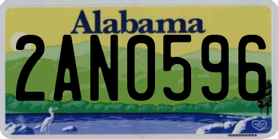 AL license plate 2AN0596