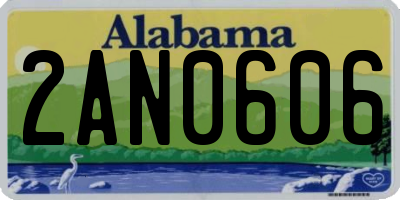 AL license plate 2AN0606