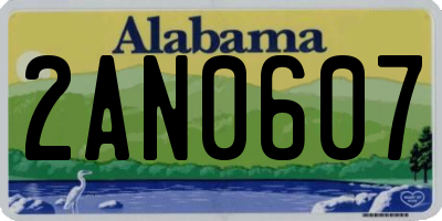 AL license plate 2AN0607