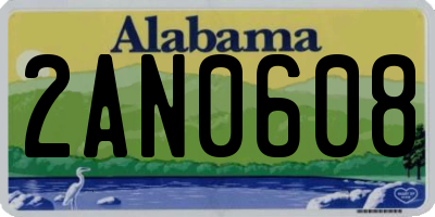 AL license plate 2AN0608