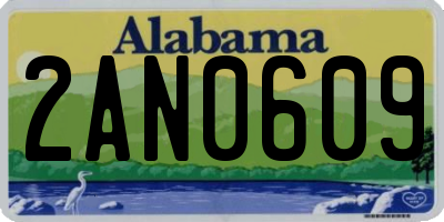 AL license plate 2AN0609