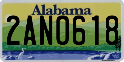 AL license plate 2AN0618